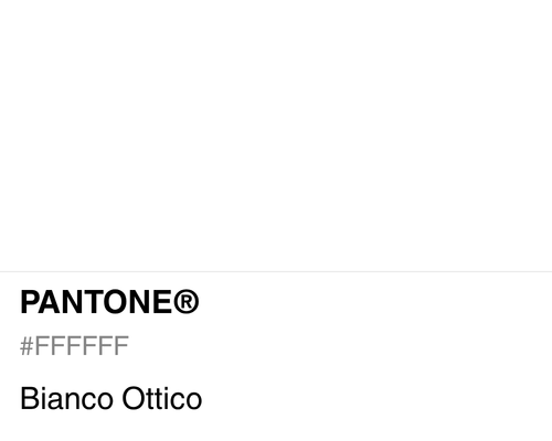 Pantone Bianco Ottico