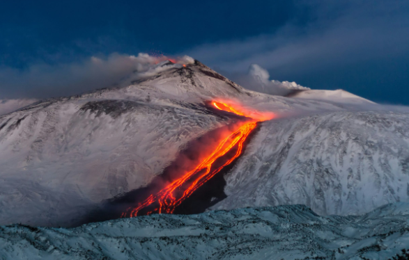 Dettaglio della lava dell'Etna