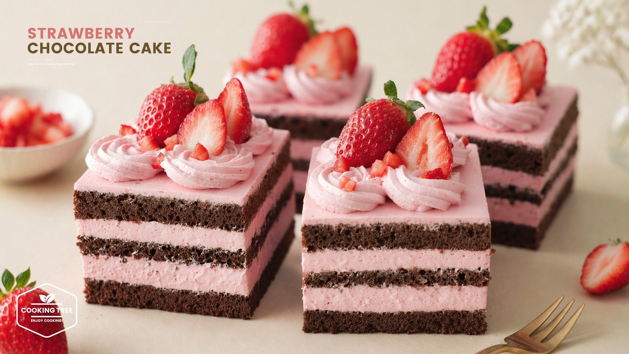 Torta al cioccolato e fragole
